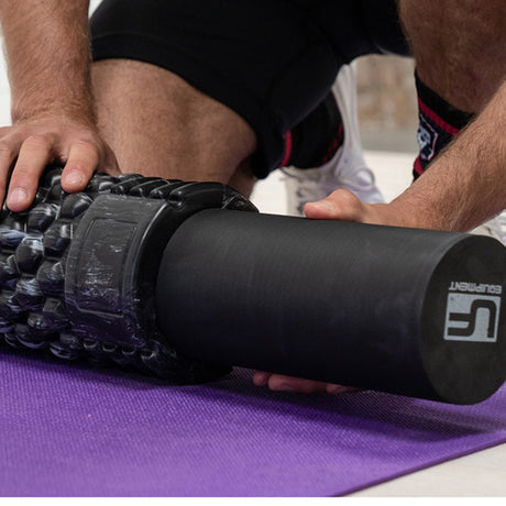 Urban Fitness 2 in 1 Massage Roller Set Black/Silver - 53 Degrees North 