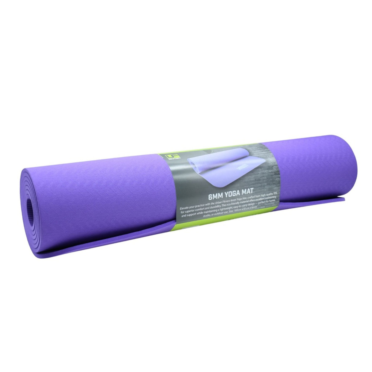 Urban Fitness 6mm Yoga Mat Purple - 53 Degrees North 