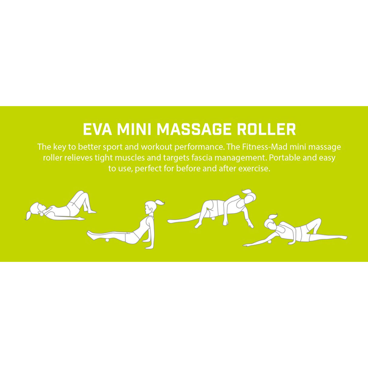 Urban Fitness EVA Mini Massage Roller Black - 53 Degrees North