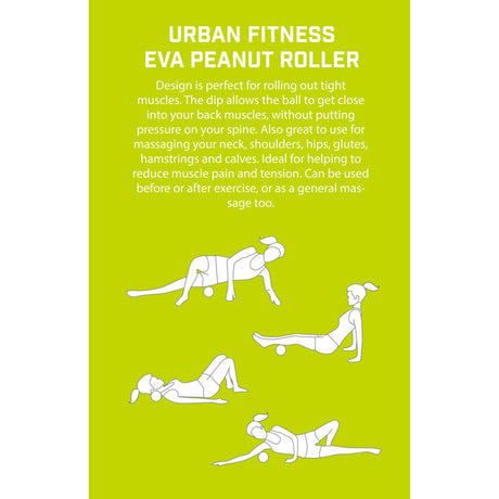 Urban Fitness EVA Peanut Roller Black - 53 Degrees North 