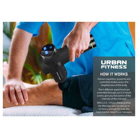 Urban Fitness Massage Gun Black - 53 Degrees North 