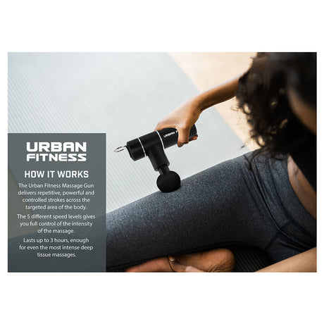 Urban Fitness Mini Massage Gun Black - 53 Degrees North 
