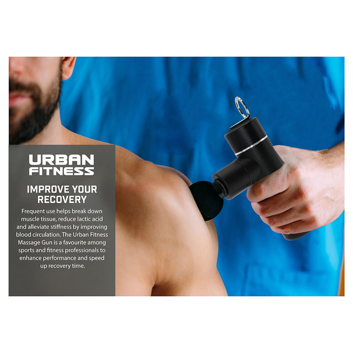 Urban Fitness Mini Massage Gun Black - 53 Degrees North 