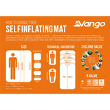 Vango Comfort 7.5 Single Sleeping Mat Artichoke - 53 Degrees North