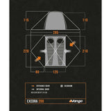Vango Exedra 200 Trekking Tent Forest Green - 53 Degrees North 