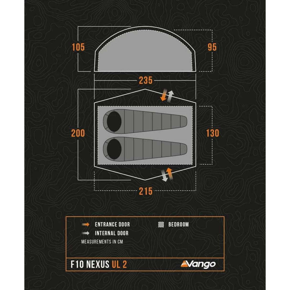 Vango F10 Nexus UL 2 Trekking Tent Alpine Green - 53 Degrees North 