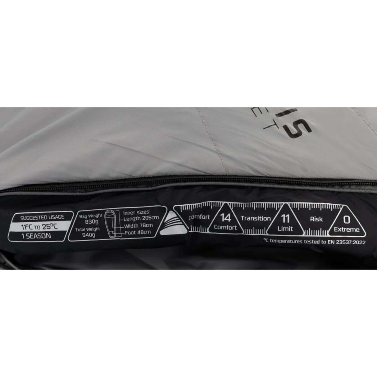 Vango Mantis Planet Sleeping Bag Grey - 53 Degrees North 