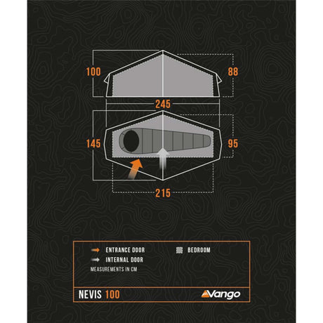 Vango Nevis 100 1-Person Tent Pamir Green - 53 Degrees North 
