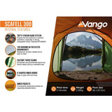 Vango Scafell 300 3-Person Adventure Tent Pamir Green / 3 Person - 53 Degrees North 
