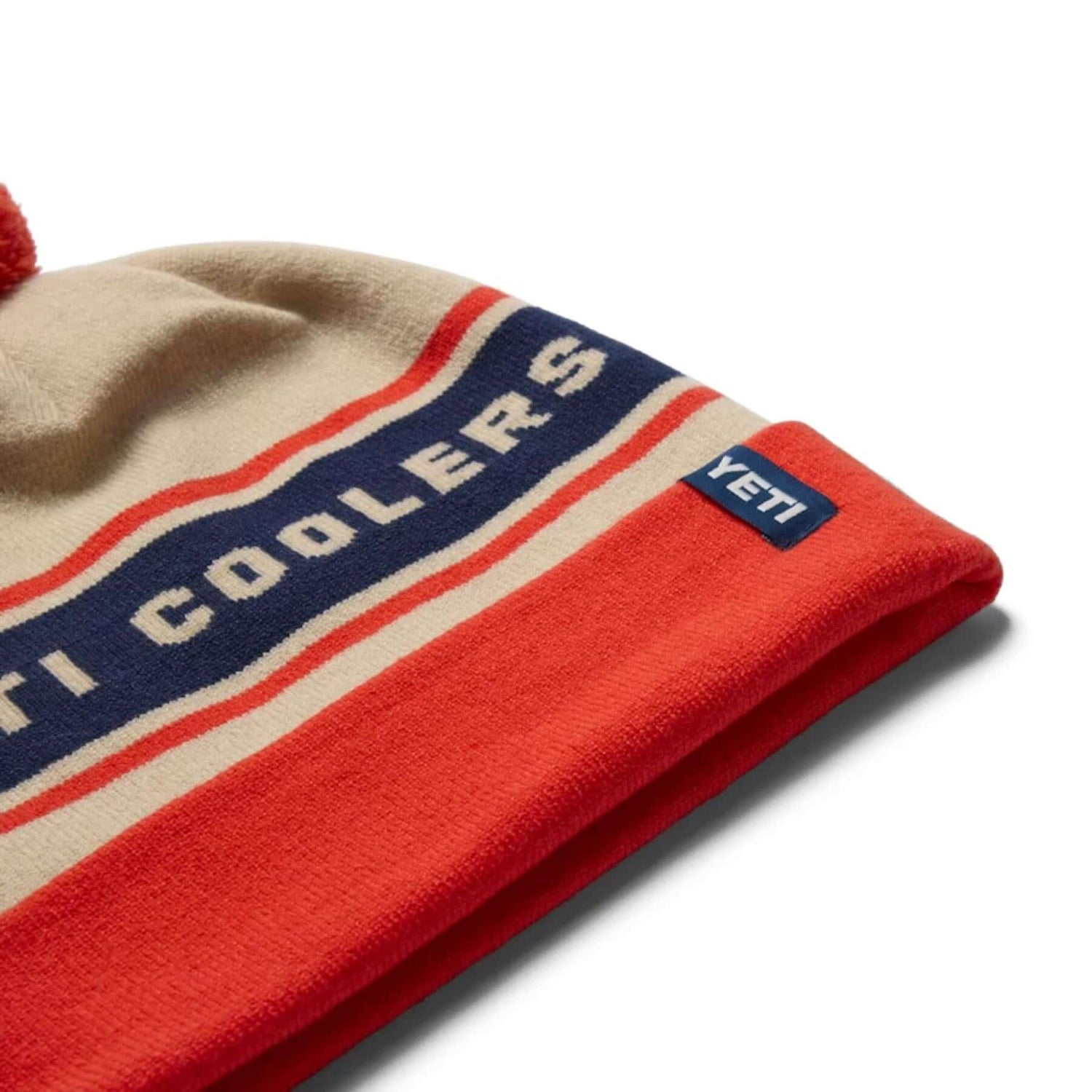 YETI Pom Beanie Green/Orange-White/Orange #- 53 Degrees North 