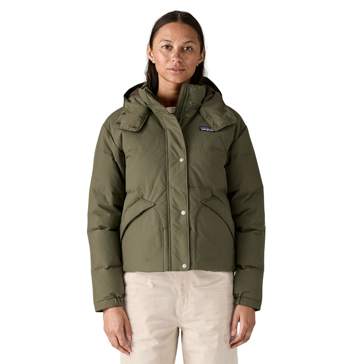Patagonia Women's Downdrift Jacket Basin Green / X-Small-Basin Green / Small-Basin Green / Medium-Basin Green / Large-Oar Tan/Seabird Grey / X-Small #- 53 Degrees North 
