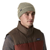 Patagonia Fisherman's Rolled Beanie Contrast Stripe/Black-Contrast Stripe/Brisk Purple-Cascade Green-Black-Navy Blue #- 53 Degrees North 