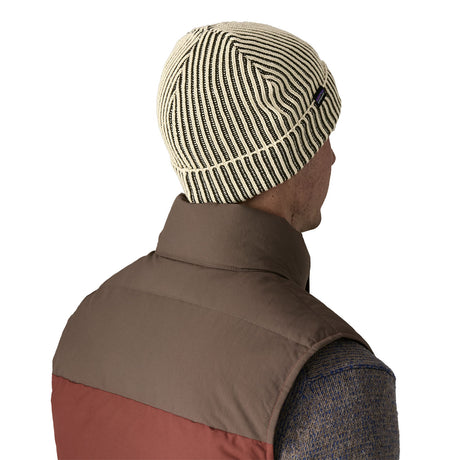 Patagonia Fisherman's Rolled Beanie Contrast Stripe/Black-Contrast Stripe/Brisk Purple-Cascade Green-Black-Navy Blue #- 53 Degrees North 