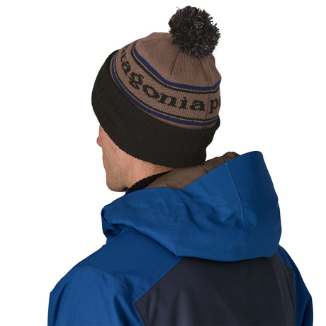 Patagonia Powder Town Beanie Park Stripe/Marlow Brown-Park Stripe/Barnacle Blue #- 53 Degrees North 