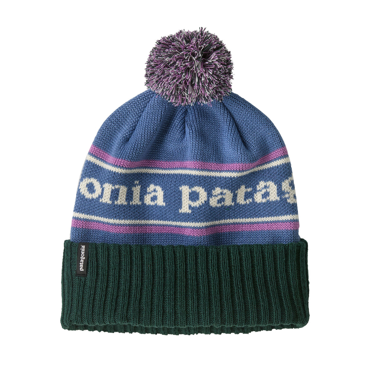 Patagonia Powder Town Beanie Park Stripe/Marlow Brown-Park Stripe/Barnacle Blue #- 53 Degrees North 
