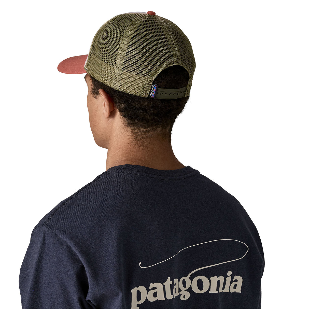 Patagonia P-6 Logo LoPro Trucker Hat Birch White-Barnacle Blue-Talon Gold-Abundant Blue-Heartleaf Green #- 53 Degrees North 
