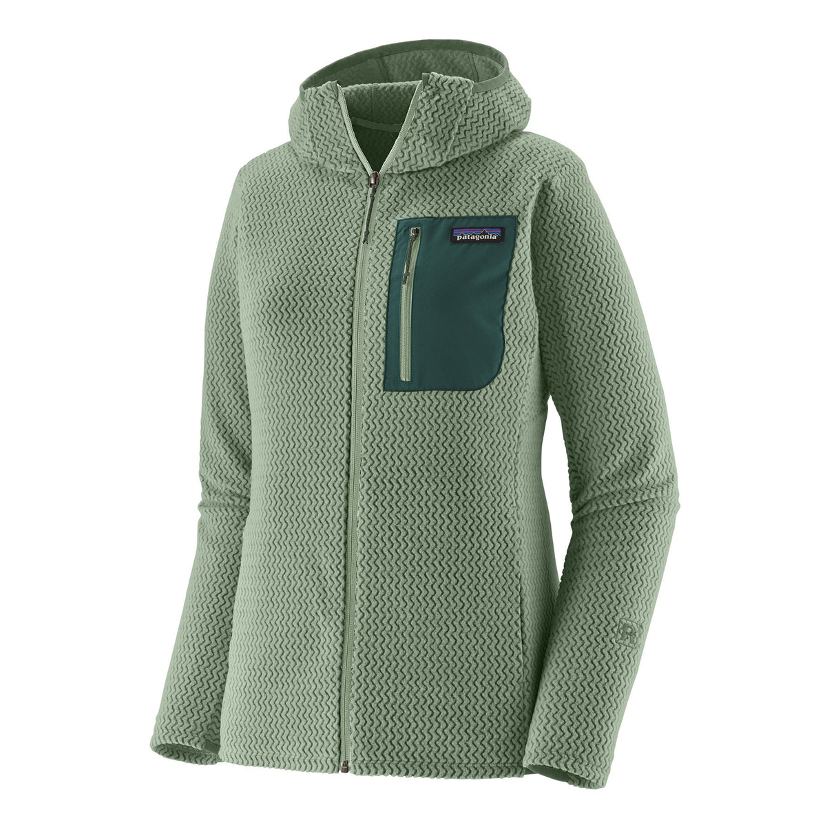 Patagonia Women's R1 Air Full-Zip Hooded Fleece Jacket Ellwood Green / X-Small-Ellwood Green / Small-Ellwood Green / Medium-Ellwood Green / Large-Ellwood Green / X-Large #- 53 Degrees North 