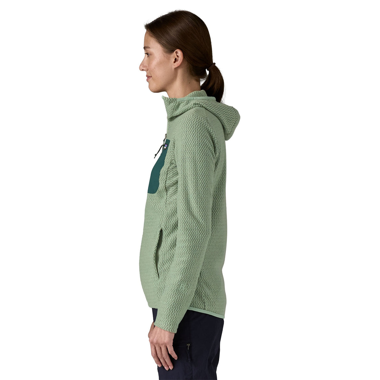 Patagonia Women's R1 Air Full-Zip Hooded Fleece Jacket Ellwood Green / X-Small-Ellwood Green / Small-Ellwood Green / Medium-Ellwood Green / Large-Ellwood Green / X-Large #- 53 Degrees North 