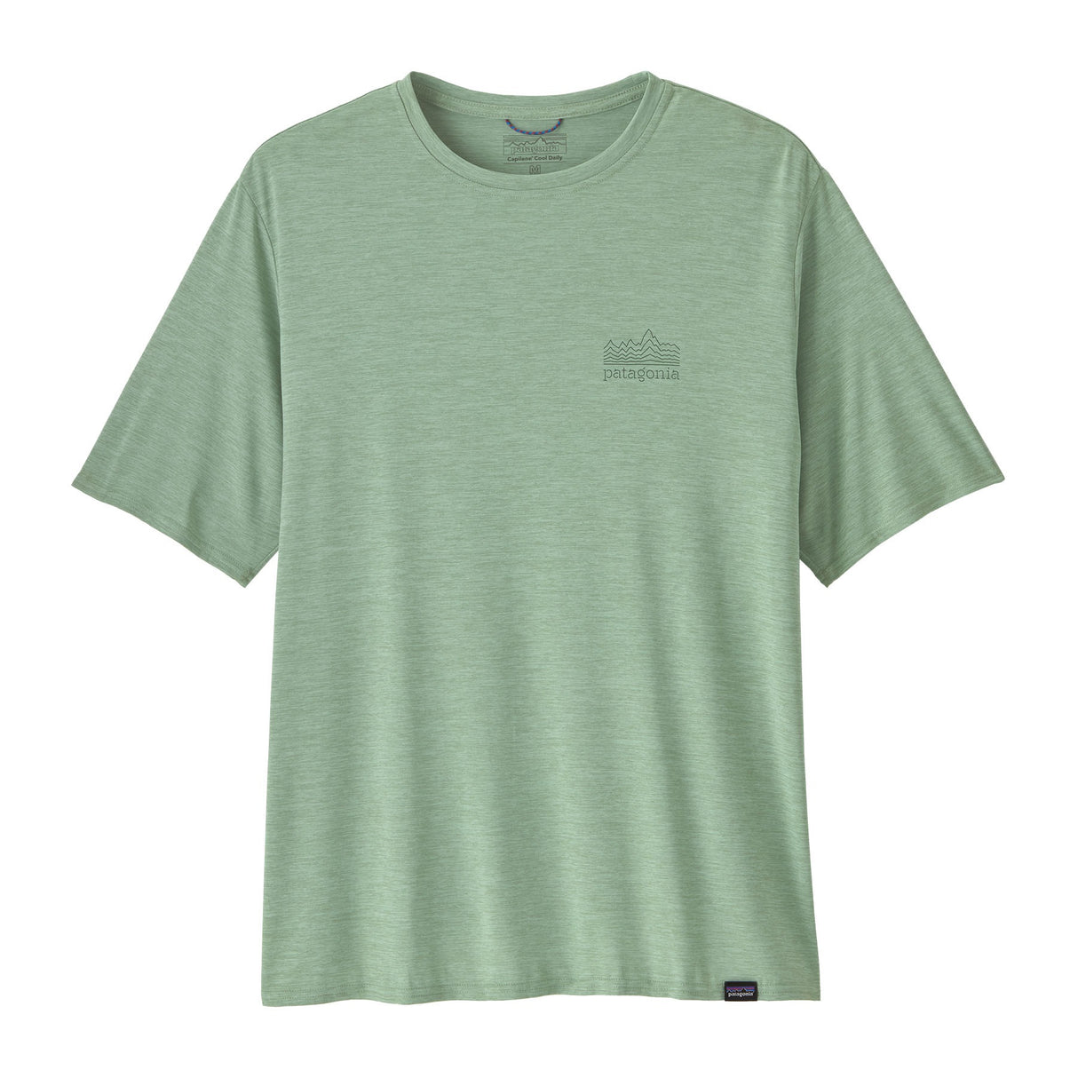 Patagonia Men's Cap Cool Daily Graphic T-Shirt Strataspire/Feather Grey / Small-Strataspire/Feather Grey / Medium-Strataspire/Feather Grey / Large-Strataspire/Feather Grey / X-Large-Strataspire/Ellwood Green X-Dye / Small #- 53 Degrees North 