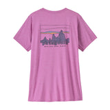 Patagonia Women's Cap Cool Daily Graphic T-Shirt 73 Skyline/Brisk Purple X-Dye / X-Small-73 Skyline/Brisk Purple X-Dye / Small-73 Skyline/Brisk Purple X-Dye / Medium-73 Skyline/Brisk Purple X-Dye / Large-73 Skyline/Brisk Purple X-Dye / X-Large #- 53 Degrees North 