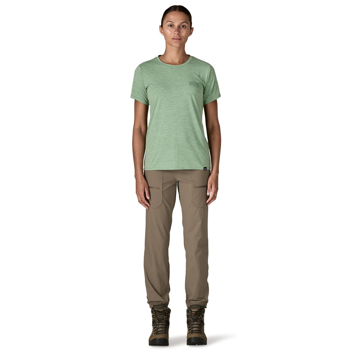 Patagonia Women's Cap Cool Daily Graphic T-Shirt 73 Skyline/Brisk Purple X-Dye / X-Small-73 Skyline/Brisk Purple X-Dye / Small-73 Skyline/Brisk Purple X-Dye / Medium-73 Skyline/Brisk Purple X-Dye / Large-73 Skyline/Brisk Purple X-Dye / X-Large #- 53 Degrees North 