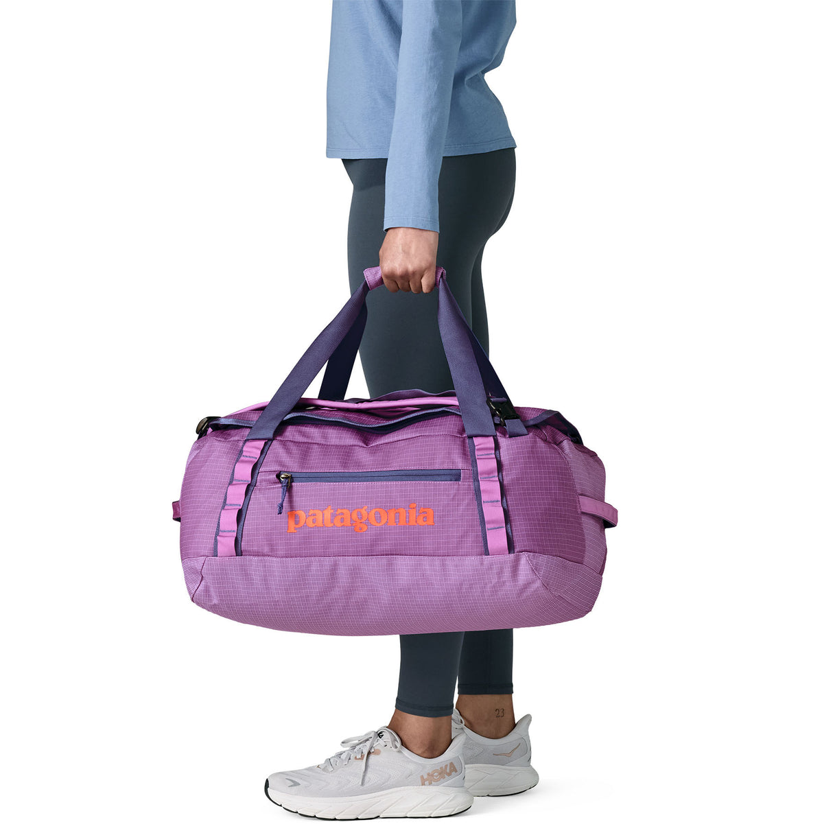 Patagonia Black Hole Duffel 40L Brisk Purple-Black-Smolder Blue-Black/Black #- 53 Degrees North 