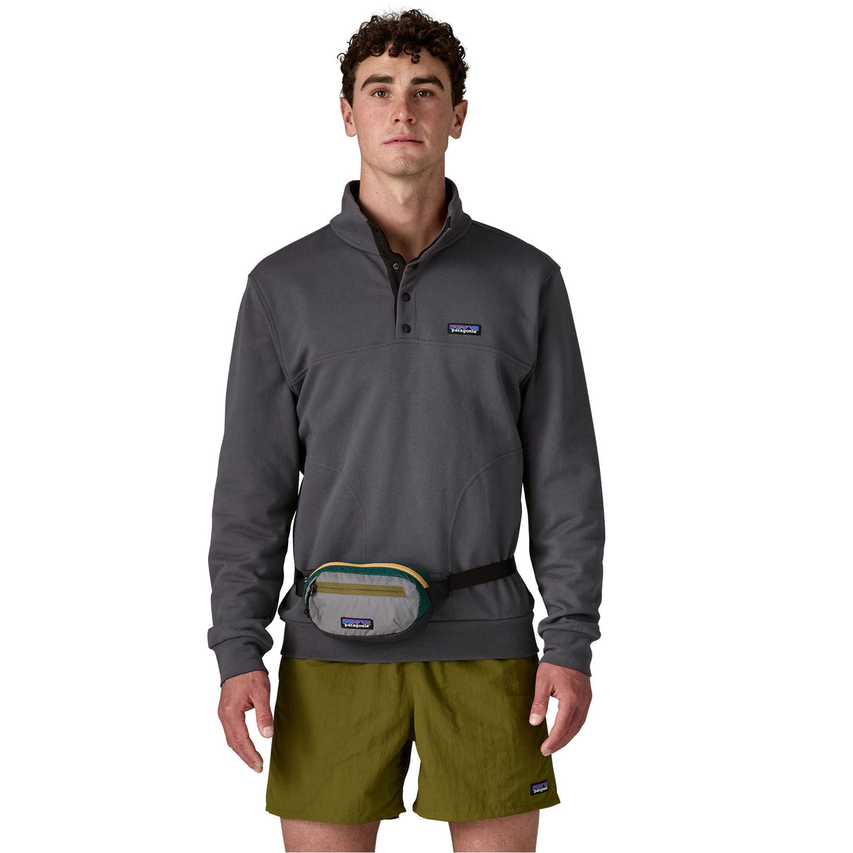 Patagonia Terravia Mini Hip Pack Patchwork/Barnacle Blue-Dried Vanilla-Patchwork/Noble Grey-Luminous Pink-Smolder Blue #- 53 Degrees North 