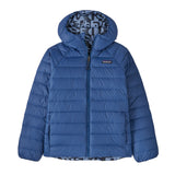 Patagonia Kids' Reversible Down Sweater Hooded Jacket Mother Tree/Sunken Blue / Age 7-8-Mother Tree/Sunken Blue / Age 9-10-Mother Tree/Sunken Blue / Age 11-12-Mother Tree/Sunken Blue / Age 13-14-Mother Tree/Sunken Blue / Age 15-16 #- 53 Degrees North 