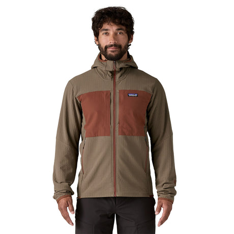 Patagonia Men's R2 TechFace Hooded Softshell Jacket Marlow Brown / Small-Marlow Brown / Medium-Marlow Brown / Large-Marlow Brown / X-Large-Clement Blue / Small #- 53 Degrees North 