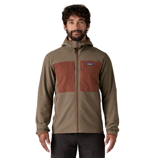 Patagonia Men's R2 TechFace Hooded Softshell Jacket Marlow Brown / Small-Marlow Brown / Medium-Marlow Brown / Large-Marlow Brown / X-Large-Clement Blue / Small #- 53 Degrees North 