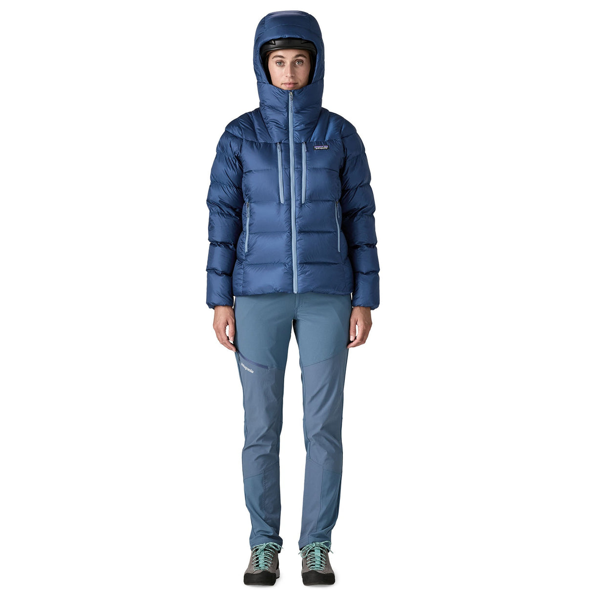 Patagonia Women's Fitz Roy Down Hooded Jacket Clement Blue / Small-Clement Blue / Medium-Clement Blue / Large-Clement Blue / X-Large #- 53 Degrees North 