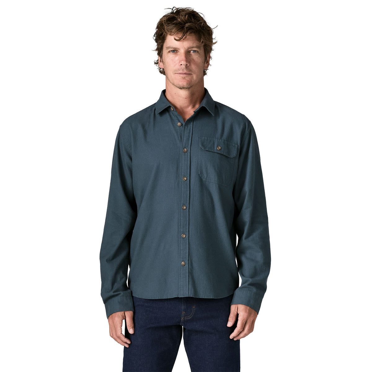 Men's Long Sleeve Lightweight Fjord Flannel Shirt