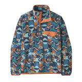 Patagonia Men's Lightweight Synchilla Snap-T Pullover Pollinator Orange / Small-Pollinator Orange / Medium-Pollinator Orange / Large-Pollinator Orange / X-Large-Quilty Fitz/Wetland Blue / Small #- 53 Degrees North 