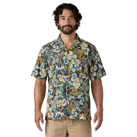 Patagonia Men's Tropical Island Camp Shirts Undersea/Ink Black / Small-Undersea/Ink Black / Medium-Undersea/Ink Black / Large-Undersea/Ink Black / X-Large-Wrasse/Pollinator Orange / Small #- 53 Degrees North 