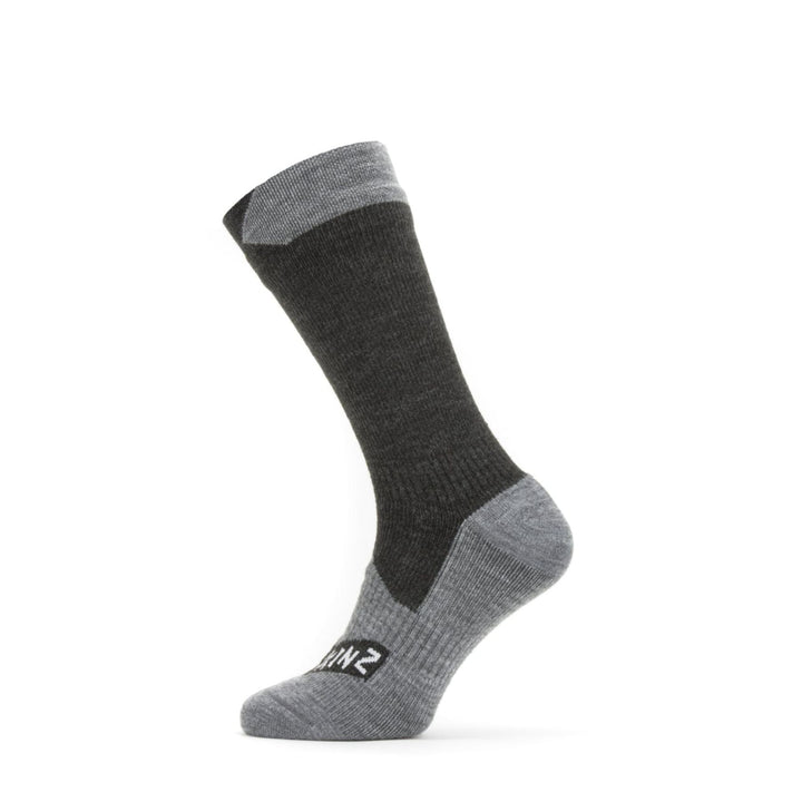 Seal Skinz Raynham Waterproof All Weather Mid Length Sock #color_black-grey-marl