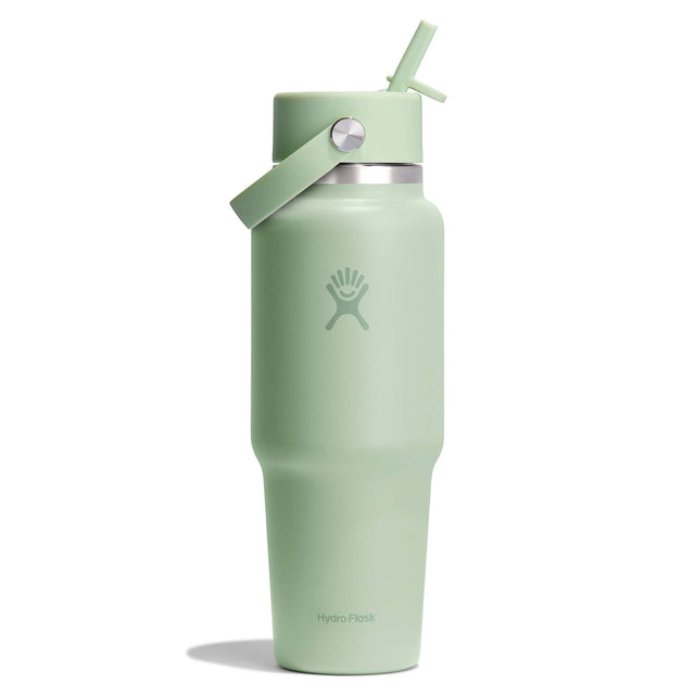 Hydro Flask 32oz Travel Bottle with Straw Cap Aloe-Trillium #- 53 Degrees North 