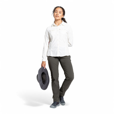 Craghoppers Women's Nosilife Adventure II Long Sleeve Shirt Red Sandstone / X-Small-Red Sandstone / Small-Red Sandstone / Medium-Red Sandstone / Large-Red Sandstone / X-Large #- 53 Degrees North 