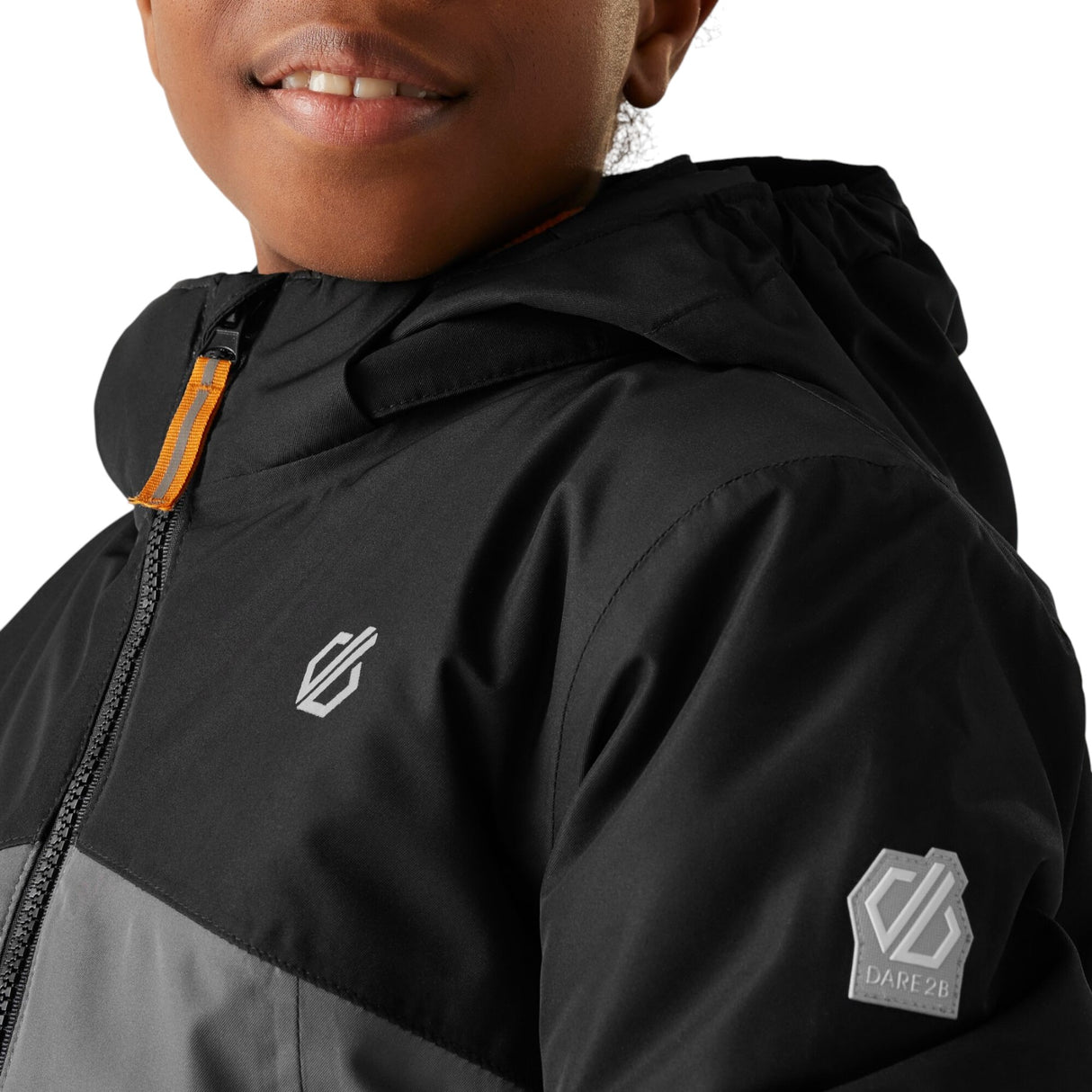 Dare 2b Kids' Impose Jacket Black/Iron Gate / Age 5-6-Black/Iron Gate / Age 7-8-Black/Iron Gate / Age 9-10-Black/Iron Gate / Age 11-12-Black/Iron Gate / Age 13 #- 53 Degrees North 