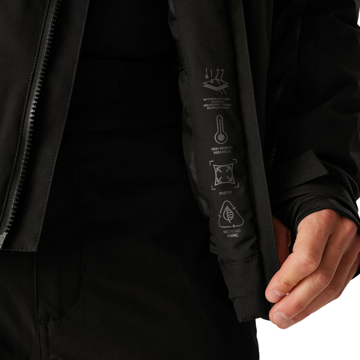 Dare 2b Men's Baseplate Jacket Black/Iron Gate Distressed Print / Small-Black/Iron Gate Distressed Print / Medium-Black/Iron Gate Distressed Print / Large-Black/Iron Gate Distressed Print / X-Large-Black/Iron Gate Distressed Print / XX-Large #- 53 Degrees North 