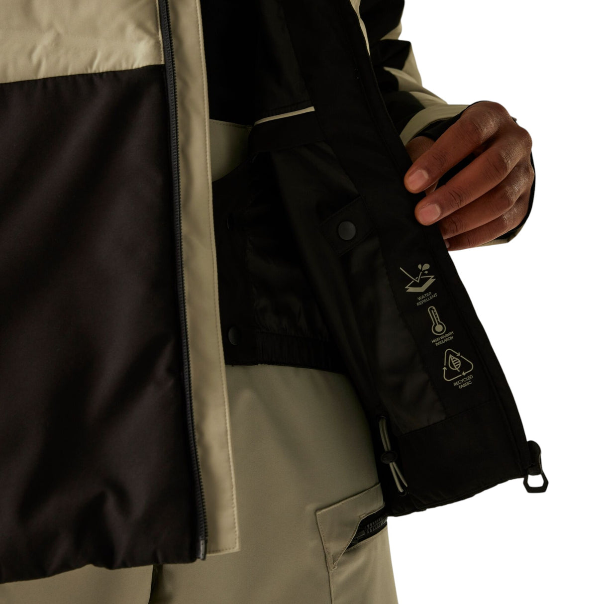 Dare 2b Men's Ollie Jacket Abbey Stone/Black / Small-Abbey Stone/Black / Medium-Abbey Stone/Black / Large-Abbey Stone/Black / X-Large-Abbey Stone/Black / XX-Large #- 53 Degrees North 