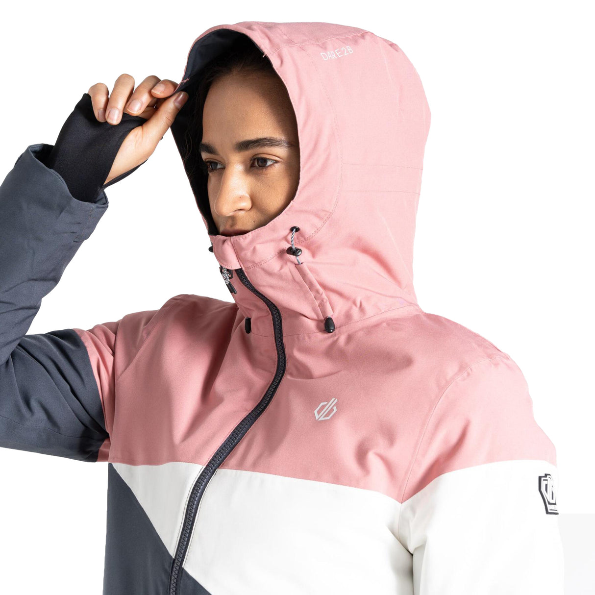 Dare 2b Women's Ice Jacket Dusty Rose/Ebony Grey / X-Small-Dusty Rose/Ebony Grey / Small-Dusty Rose/Ebony Grey / Medium-Dusty Rose/Ebony Grey / Large-Dusty Rose/Ebony Grey / X-Large #- 53 Degrees North 