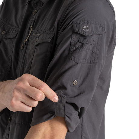 Craghoppers Men's Nosilife Adventure Long Sleeve Shirt III Parchment / Small-Parchment / Medium-Parchment / Large-Parchment / X-Large-Parchment / XX-Large #- 53 Degrees North 