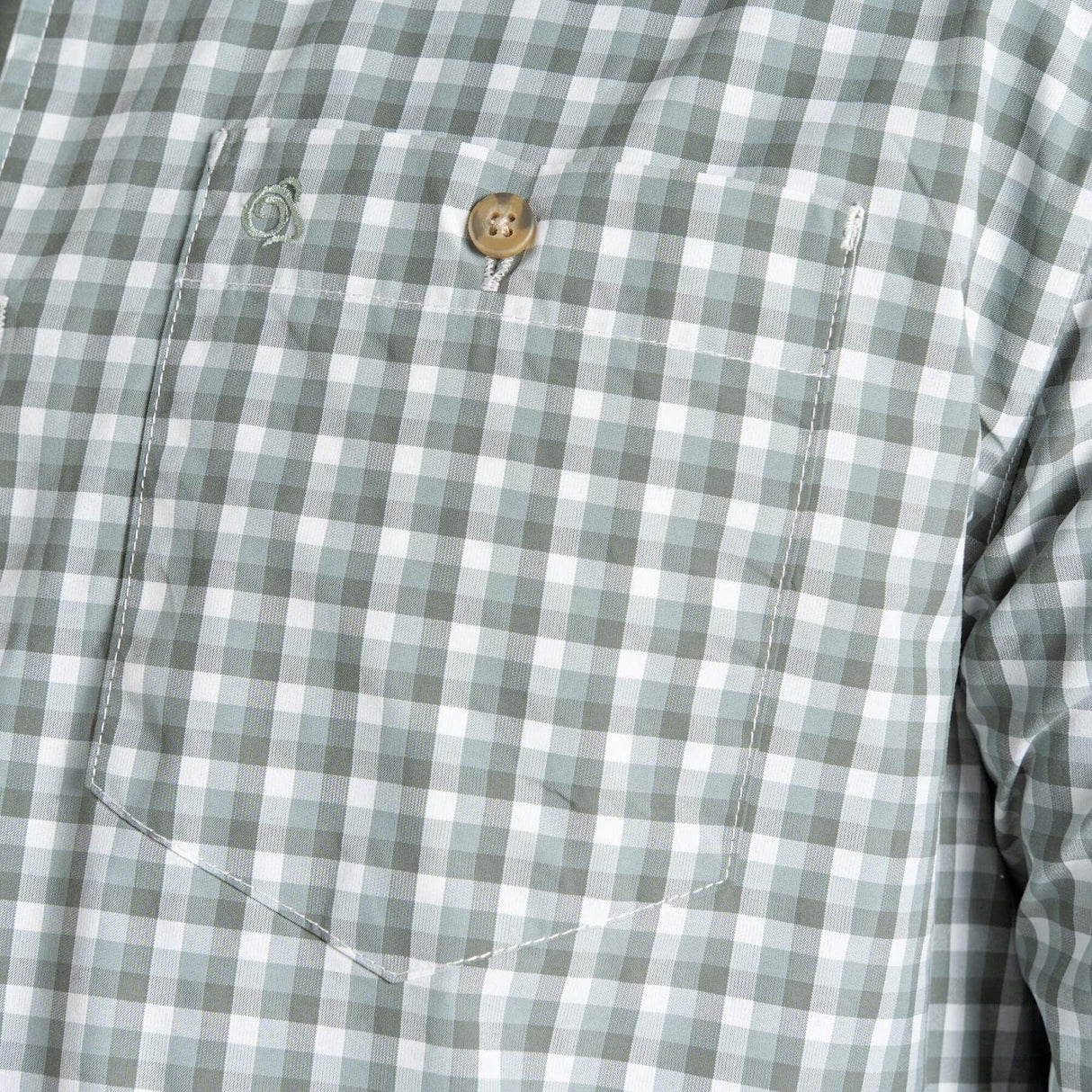 Craghoppers Men's Nosilife Nuoro Check Long Sleeve Shirt III Lichen Green/Ecru Check / Small-Lichen Green/Ecru Check / Medium-Lichen Green/Ecru Check / Large-Lichen Green/Ecru Check / X-Large-Lichen Green/Ecru Check / XX-Large #- 53 Degrees North 