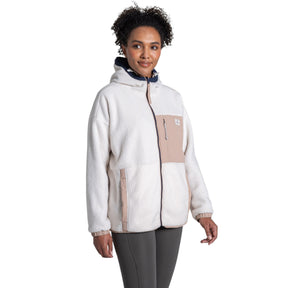 Craghoppers Women's Longlands Reversible Hooded Jacket Ecru/Warm Beige / X-Small-Ecru/Warm Beige / Small-Ecru/Warm Beige / Medium-Ecru/Warm Beige / Large-Ecru/Warm Beige / X-Large #- 53 Degrees North 