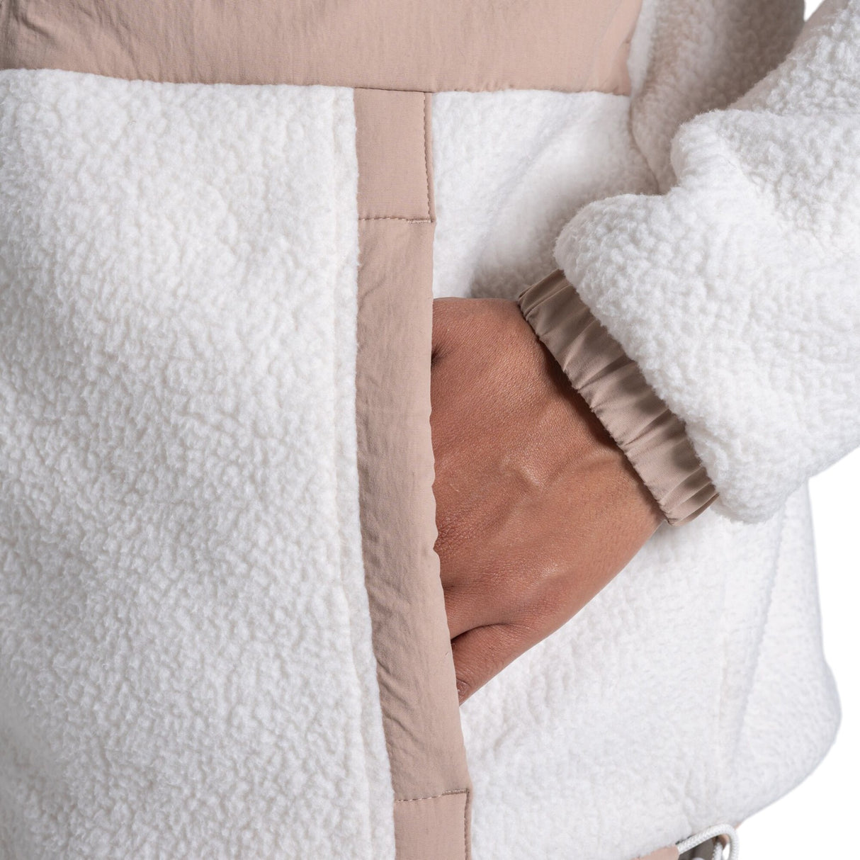 Craghoppers Women's Longlands Reversible Hooded Jacket Ecru/Warm Beige / X-Small-Ecru/Warm Beige / Small-Ecru/Warm Beige / Medium-Ecru/Warm Beige / Large-Ecru/Warm Beige / X-Large #- 53 Degrees North 