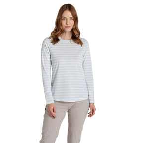 Craghoppers Women's Nosilife Akona Long Sleeve Top Nimbus Blue Stripe / X-Small-Nimbus Blue Stripe / Small-Nimbus Blue Stripe / Medium-Nimbus Blue Stripe / Large-Nimbus Blue Stripe / X-Large #- 53 Degrees North 