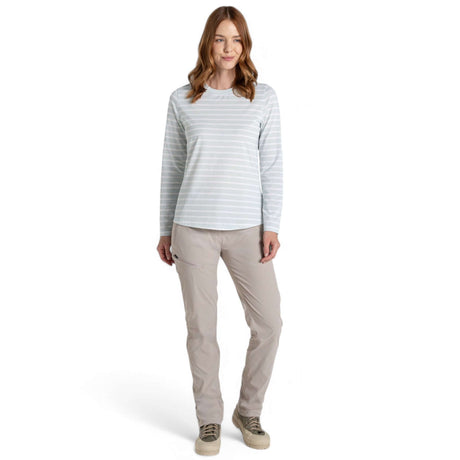 Craghoppers Women's Nosilife Akona Long Sleeve Top Nimbus Blue Stripe / X-Small-Nimbus Blue Stripe / Small-Nimbus Blue Stripe / Medium-Nimbus Blue Stripe / Large-Nimbus Blue Stripe / X-Large #- 53 Degrees North 