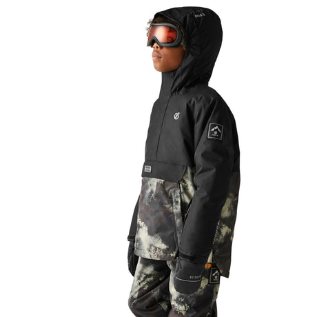 Dare 2b Kids' Freehand Jacket Black/Distressed Print / Age 5-6-Black/Distressed Print / Age 7-8-Black/Distressed Print / Age 9-10-Black/Distressed Print / Age 11-12-Black/Distressed Print / Age 13 #- 53 Degrees North 