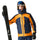 Dare 2b Men's Assimilate II Jacket in Navy/Electric Orange