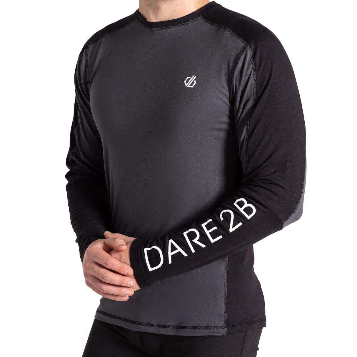 Dare 2b Men's Exchange Baselayer Set Black/Ebony Grey / Small-Black/Ebony Grey / Medium-Black/Ebony Grey / Large-Black/Ebony Grey / X-Large-Black/Ebony Grey / XX-Large #- 53 Degrees North 